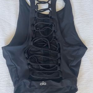Alo size Xsmall sports bra top with cross back